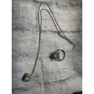 925 Silver Ring and Necklace Jewelry Set